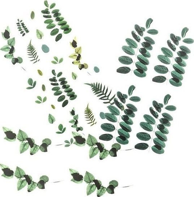Sticker dekorativ Aptel Leaf, PVC transparent, motive bimore, shumëngjyrësh