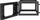 Rraf muri i hapur për rrjet Intellinet, 19\", 6U, 600 mm, i zi