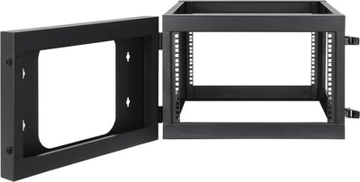 Rraf muri i hapur për rrjet Intellinet, 19\", 6U, 600 mm, i zi