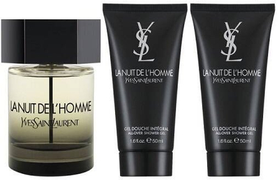 Сет парфем за мажи Yves Saint Laurent La Nuit De L'Homme, EDT 100ml, гел за туширање 2x50ml