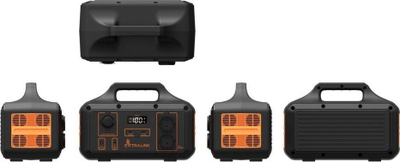 Stacion energjie portativ Extralink EPS-S600S, 680Wh, 600W, i zi me portokalli