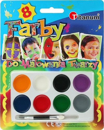 Farby do malowania twarzy 8 kolorów