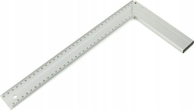 Kuadrat alumini Carpenter, 35cm, me shkallë metrike, gri