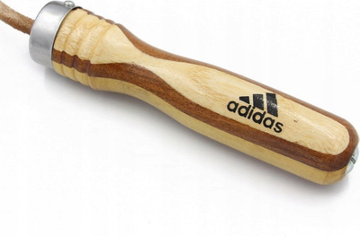 Litar kërcimi Adidas Sports, 275 cm, doreza druri, kafe