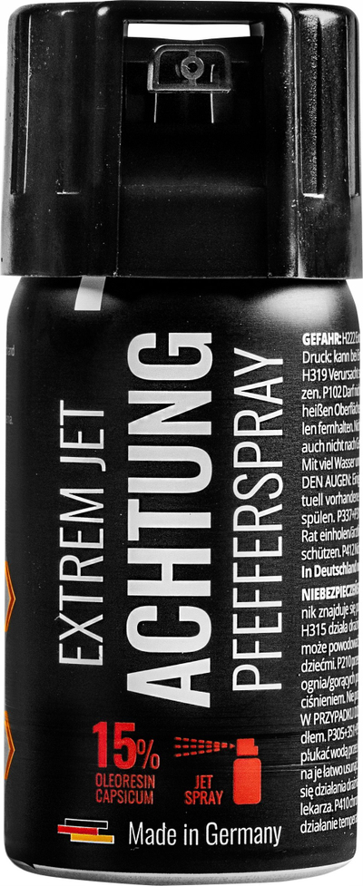 Sprej vetëmbrojtës Achtung Extrem Jet, 15% OC, 40ml, i zi