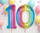 Balon numër folie Rainbow 1, 92 cm, shumëngjyrësh