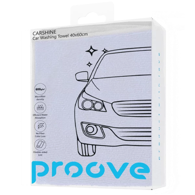 Peshqir mikrofibër për tharje Proove Carshine, 40 × 60 cm, blu