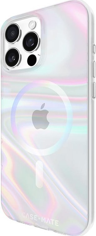Mbrojtëse telefoni Case Mate Soap Bubble MagSafe, për iPhone 16 Pro Max, ngjyrë vajze iridescente e tejdukshme