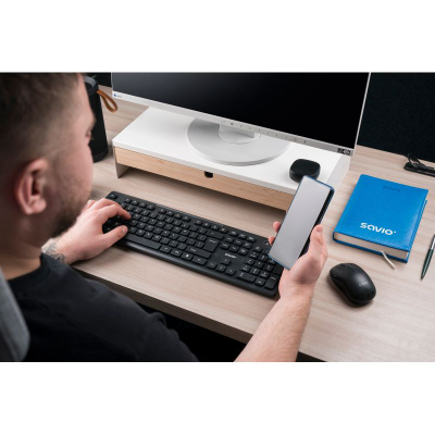 Tastierë pa tel Savio KB-02, USB 2.4GHz, me tastierë numerike, e zezë