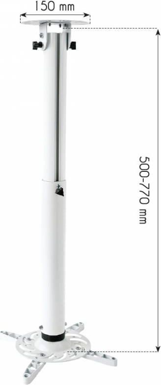 Mbajtëse projektori Techly 022267, rrotullim 360°, deri 15 kg, argjendtë