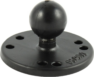 Bazë montimi RAM Round Drill-Down, me top B-Size 1\", pllakë 2.5\", e zezë