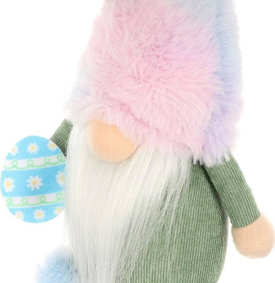 Figurinë zbukuruese Saska Gnome Bunny, 27 cm, për Pashkë, shumëngjyrëshe