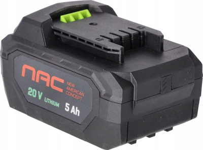 Bateri NAC B20-50-S, 20V, 5Ah, e zezë