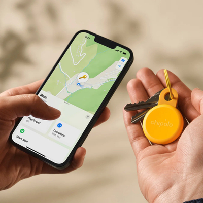 GPS тракер Chipolo LOOP, полнач, Apple и Google Find My, жолт