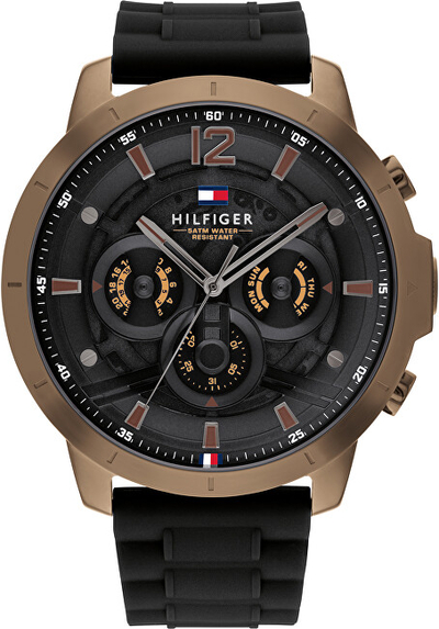 Orë dore për meshkuj Tommy Hilfiger Luca 1710491, e zezë