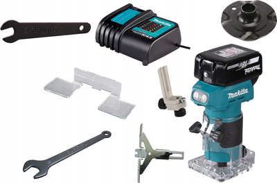 Frezë–trimer Makita DRT52SF LXT, pa kabllo, 18V 3Ah, me karikues