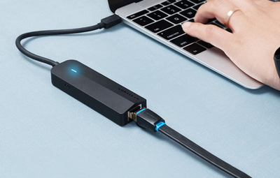 HUB USB-C Vention, 3 porta USB 3.0, RJ45, i zi