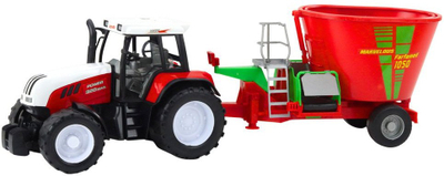 Traktor lodër me rimorkio dhe mikser, 60cm, i kuq