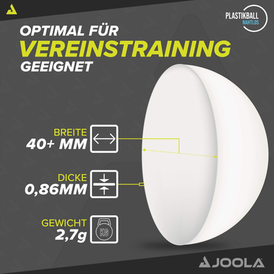 Topa pingpongu Joola Flip 40+, set 72 copë, të bardhë