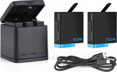 Karikues USB me 2 bateri për GoPro Hero 8 Black