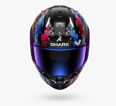 Helmetë Shark i3 Hellcat, e zezë/kaltër, M