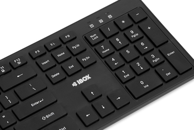 Set tastierë dhe mi Wireless iBOX IKM5010W, 2.4GHz, 1600 dpi, i zi