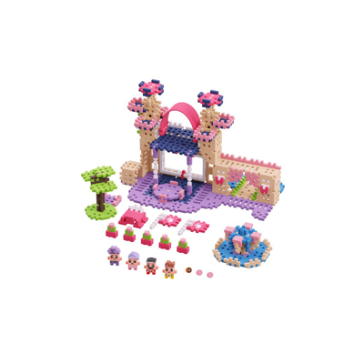 Lodër ndërtuese Marioinex Waffle Mini Blocks Princess, 280 copa, me figura princeshash, shumëngjyrëshe