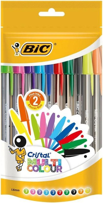 Set stilolapsash Bic Cristal Multicolor, 20 copë