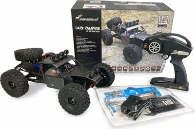 Makina me telekomandë Amewi Dark Rampage, 4x4, shkallë 1:12, gri
