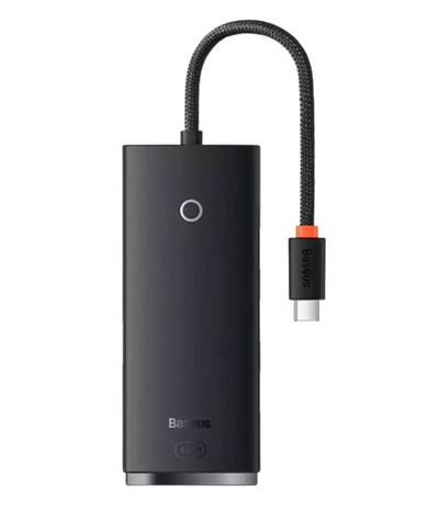 HUB Baseus Lite WKQX030301, USB C në 4x USB 3.0, i zi