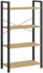Рафт за книги Oskar Shelf LLS60B88V1, 66x120x30cm, метал и дрво artisan, црн