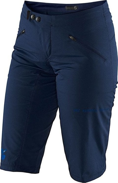 Pantallona të shkurtra çiklizmi 100% RIDECAMP Women, poliestër, DWR, të zeza, L