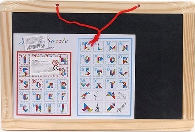 Tabelë magnetike edukative me shkronja dhe numra, kornizë druri, me marker, shumëngjyrëshe