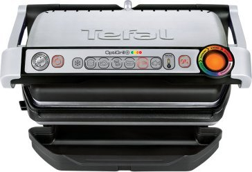Grill kontakti Tefal Optigrill+, me sensor automatik gatimi, me pjatë jo ngjitëse, i zi me argjend