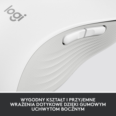 Maus Logitech M650, për majtakë, wireless, Bluetooth, USB, i bardhë dhe i hirt