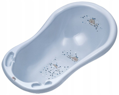 Vaskë bebe Maltex Baby Whale, 84cm, satin blu