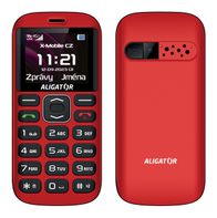 Telefoni Aligator A720 4G, VoLTE, me karikues tavoline, i kuq e zi