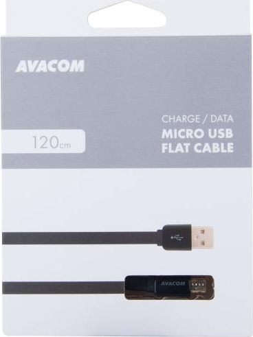 Kabull USB në Micro USB Avacom MIC-120K, 120cm, i zi