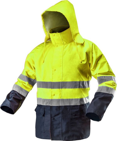Xhaketë pune NEO High Visibility, e papërshkueshme nga uji, madhësia L, e verdhë