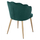 Karrige velvet + metal 48×48×85 cm (HM8737.03), gjelbër/ ari