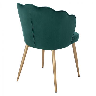 Karrige velvet + metal 48×48×85 cm (HM8737.03), gjelbër/ ari