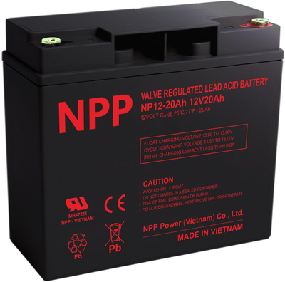 Bateri plumbi NPP NP12-20Ah, 12V, AGM, e zezë