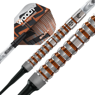 Shigjeta darts Luke Woodhouse Series 3, soft tip, 18g, argjendt me bakër