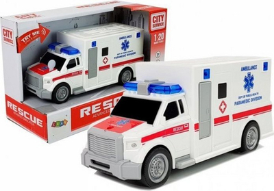 Lodër ambulancë LEANToys, e bardhë