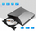 Lexues i jashtëm DVD CD USB C, për laptop, i zi