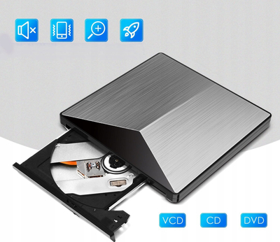 Lexues i jashtëm DVD CD USB C, për laptop, i zi