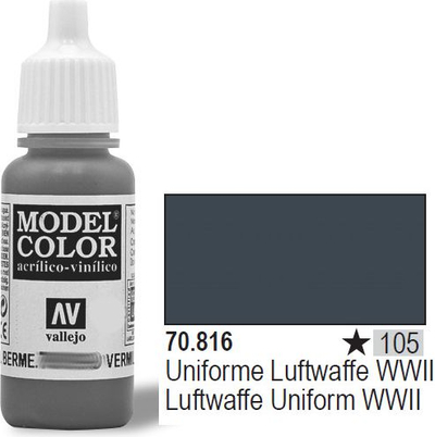 Ngjyrë akrilike Vallejo Model Color 70816, Luftwaffe Uniform, 17ml, blu-gri