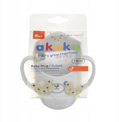 Gotë trajnimi Akuku Baby Mug, 150 ml, gri