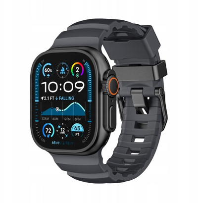 Rrip Yaxo Rugged Evo Sport Band për Apple Watch, 44/45/46/49 mm, Lava Black