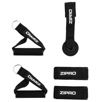 Set tuba rezistence fitnesi Zipro, të hirta